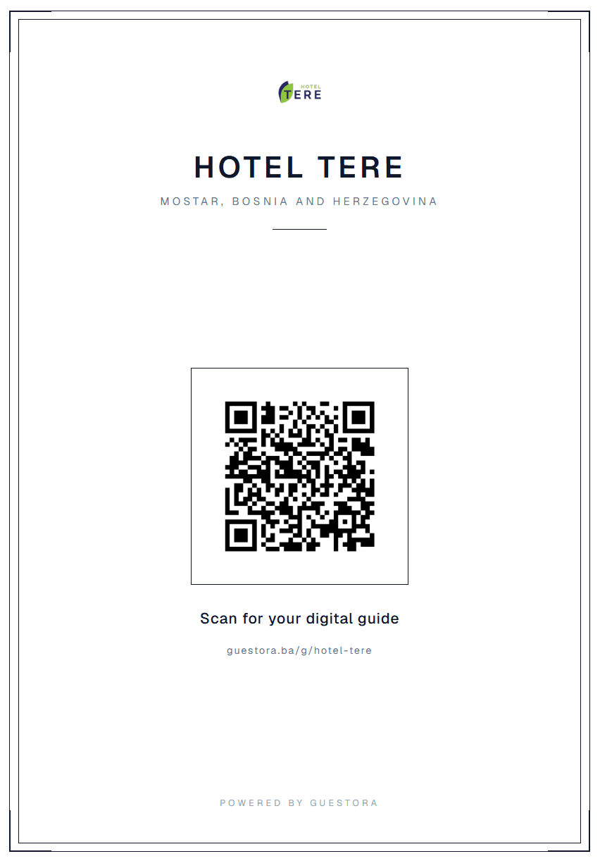 QR poster za skidanje i lijepljenje u objekat